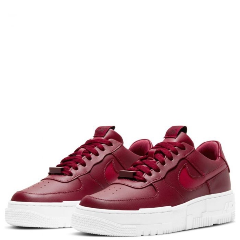 Nike Women’s Air Force 1 'Pixel Team Red' Maroon Red